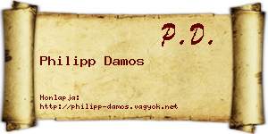 Philipp Damos névjegykártya